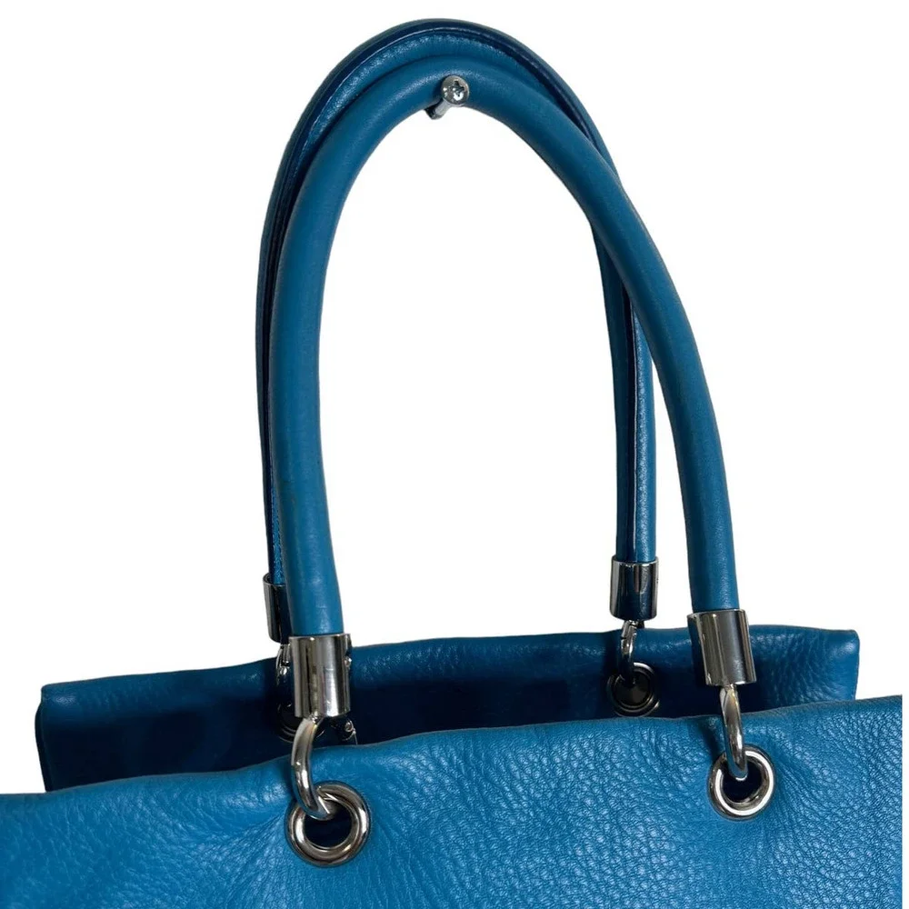 Marc by Marc Jacobs Aquamarine Bentley Winged Shoulder Bag Pebbled Leather - Picture 3 of 12